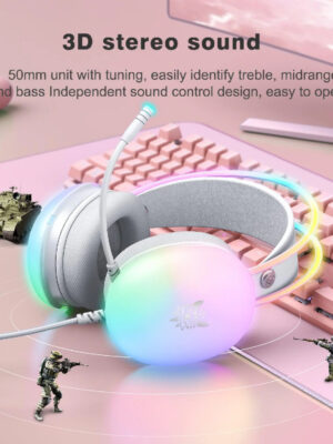 Headset Gaming Stereo – Headphone Gaming Unik dengan Lampu RGB