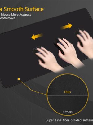 Mousepad Gaming Hitam Polos XL – Anti Slip & Nyaman